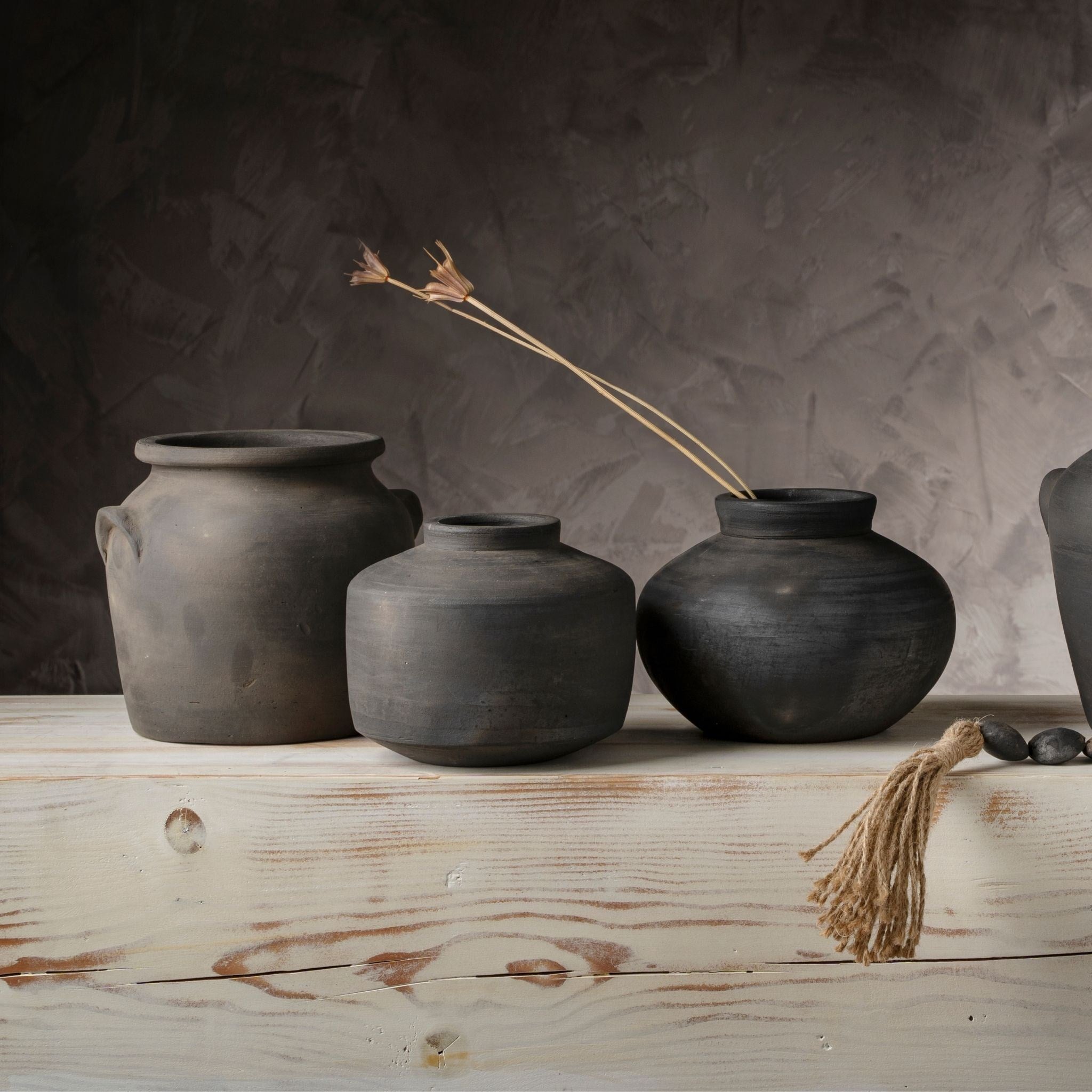 Milos Burnt Terracotta Urn | Small