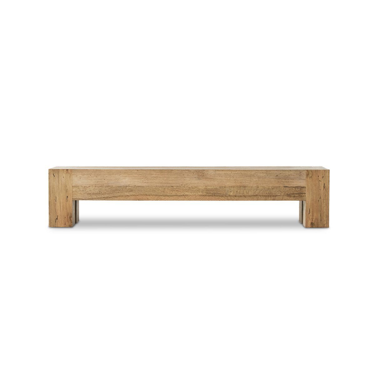 Abaso Large Accent Bench | Rustic Wormwood Oak Floor Sample