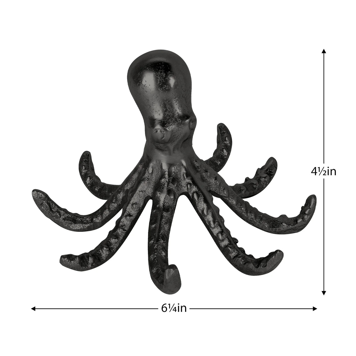 Octopus Sculpture | Matte Black