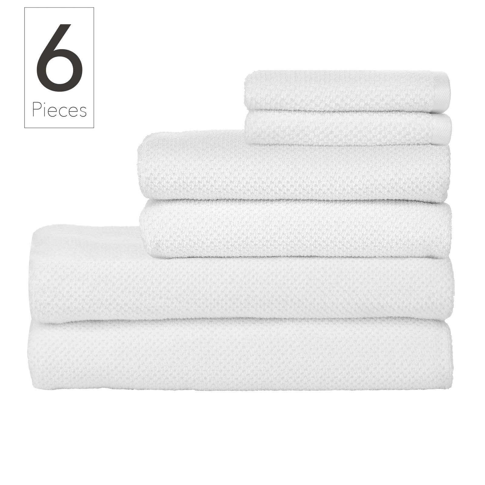 Snow 6Pc Bath Towel Set | Nate Home by Nate Berkus