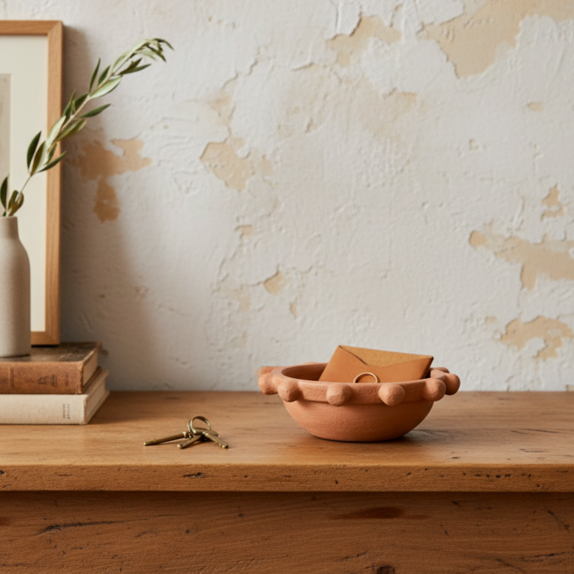 Amos Beaded Terracotta Trinket Tray