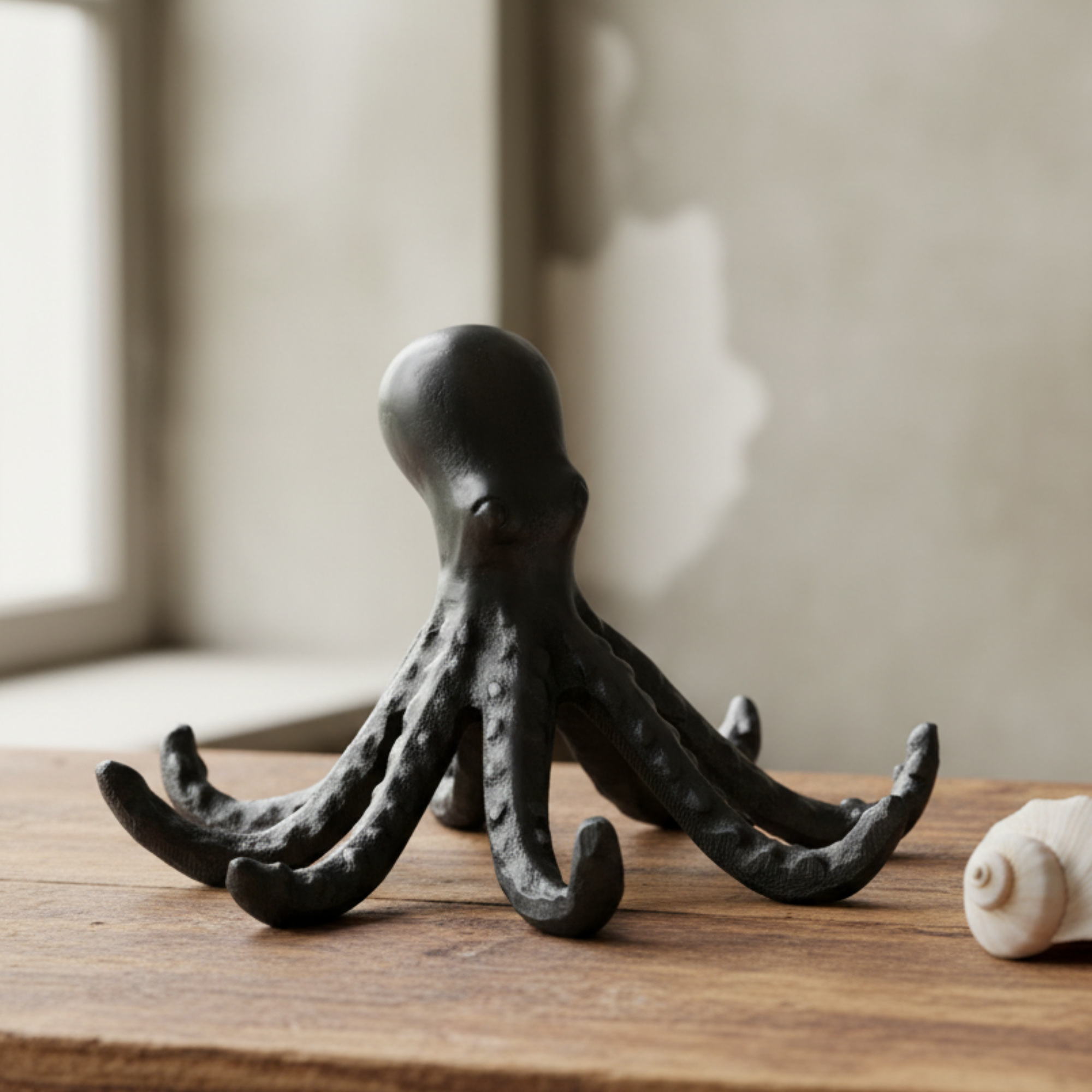 Octopus Sculpture | Matte Black