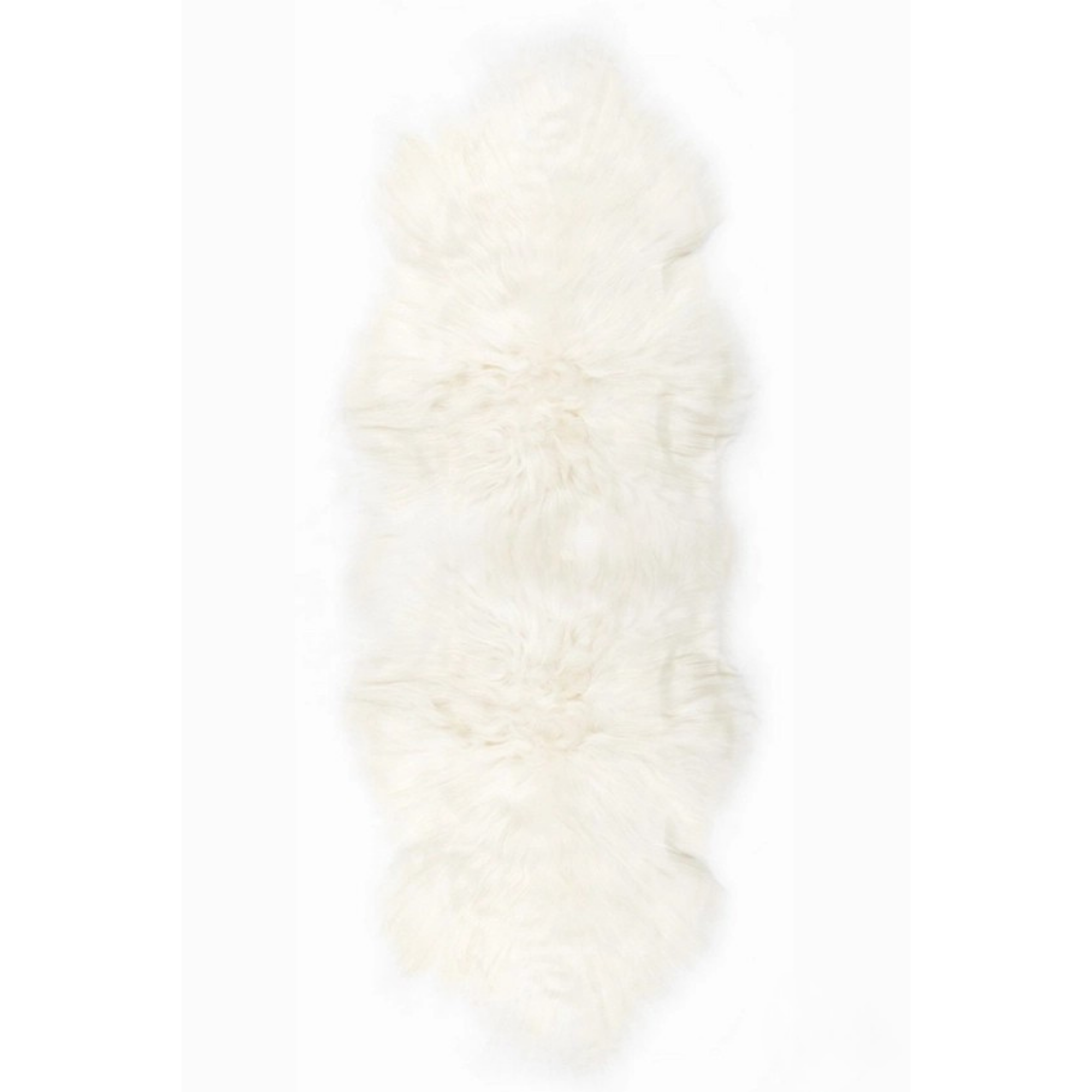 White Double Icelandic Sheepskin Throw Rug