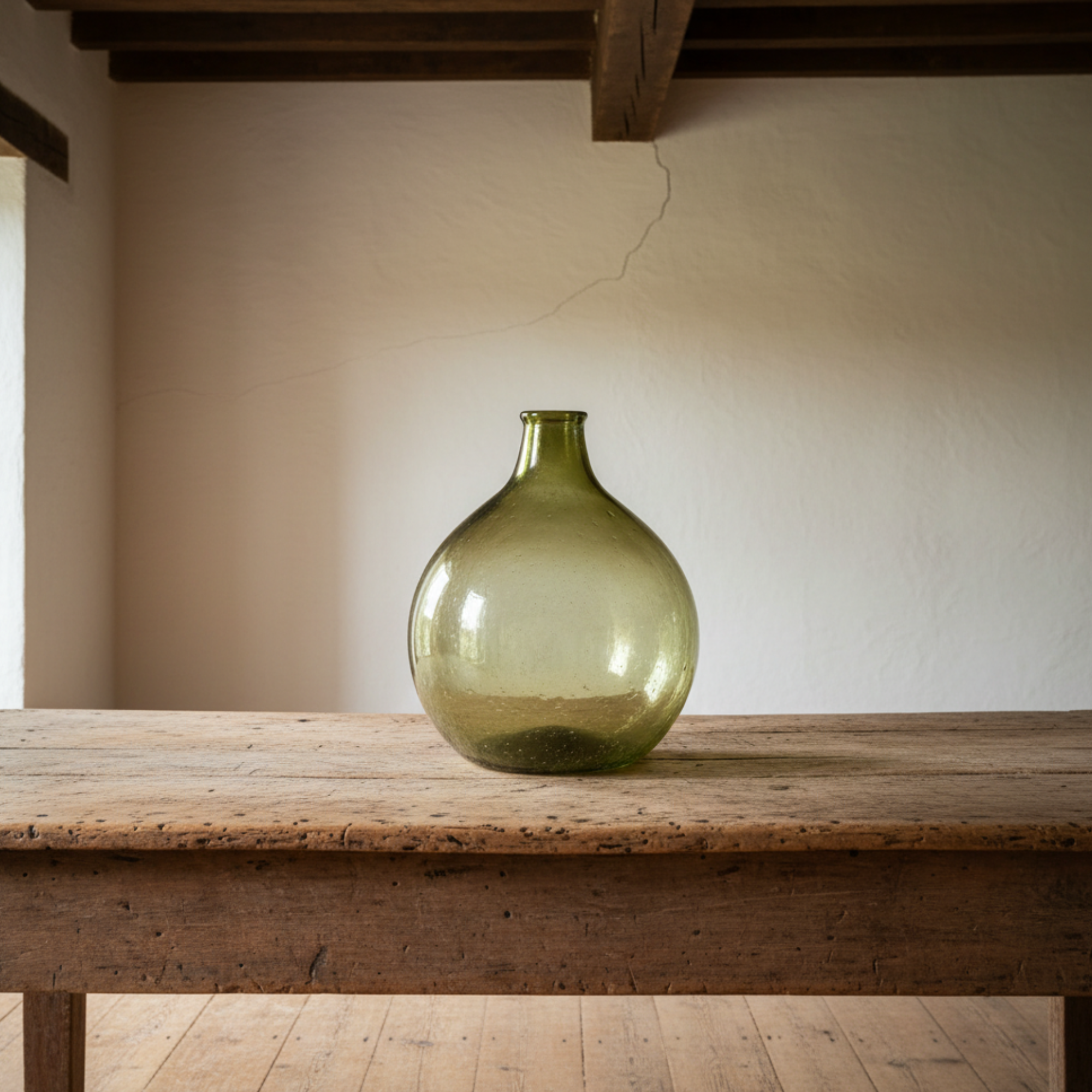 Hand-Blown Glass Vase