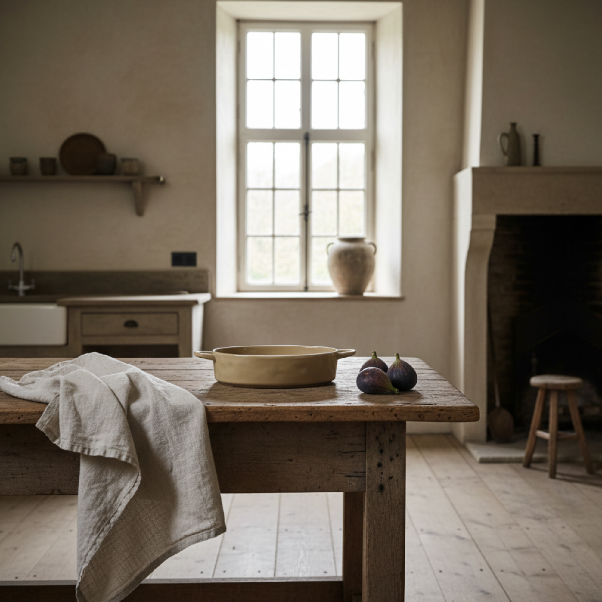 2 Quart Stoneware Serving Baker | Beige