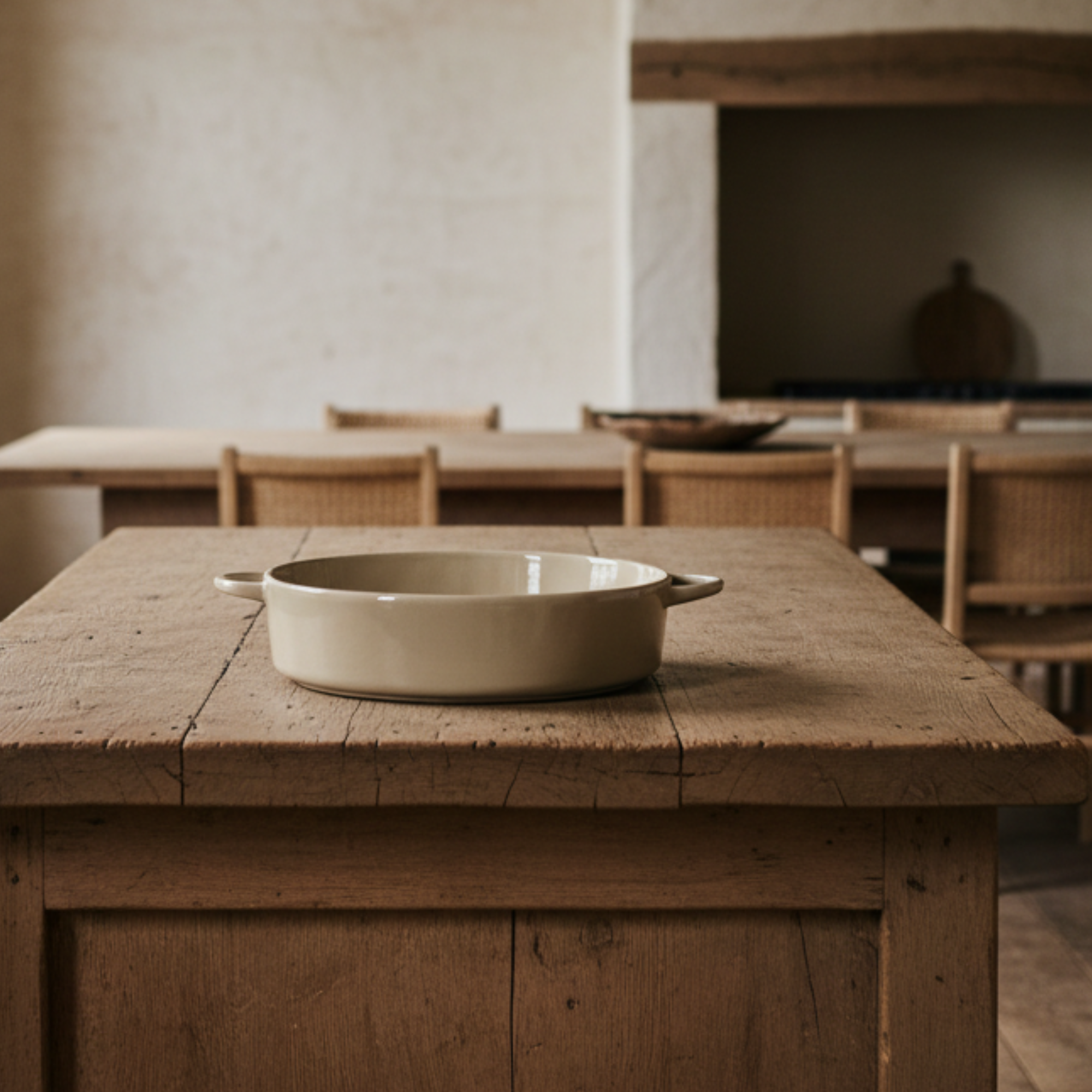 2 Quart Stoneware Serving Baker | Beige