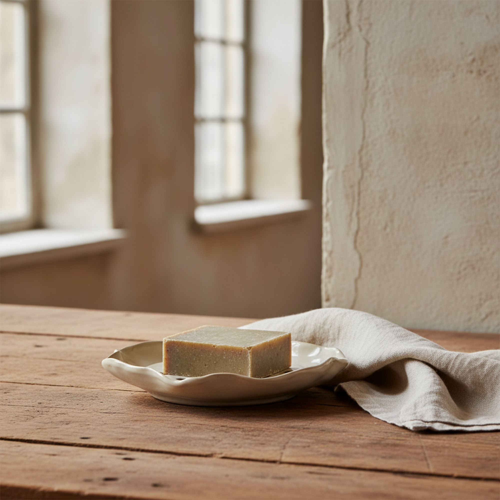 Stoneware Soap Dish With Removable Tray