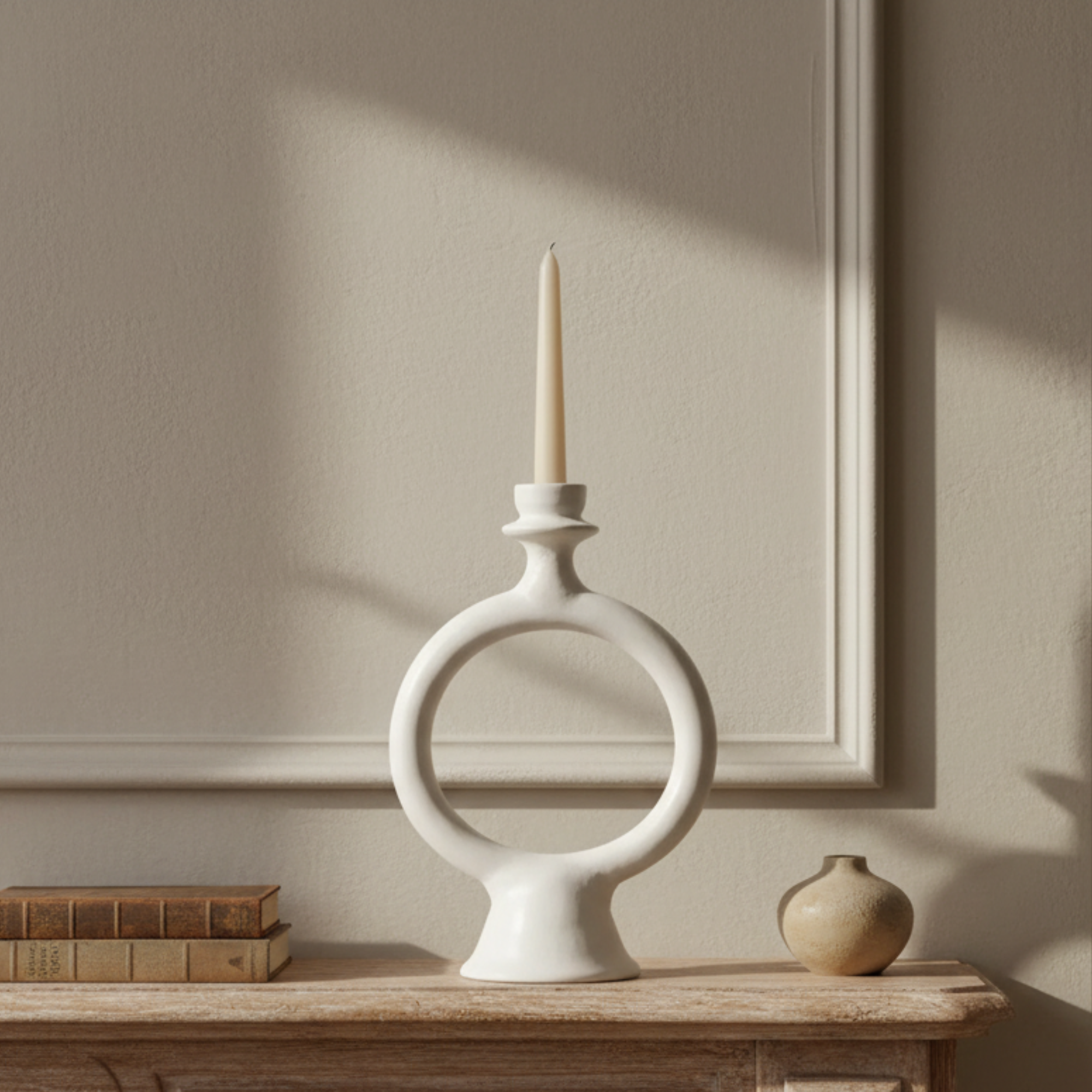 Marrakech White Ring Candle Holder