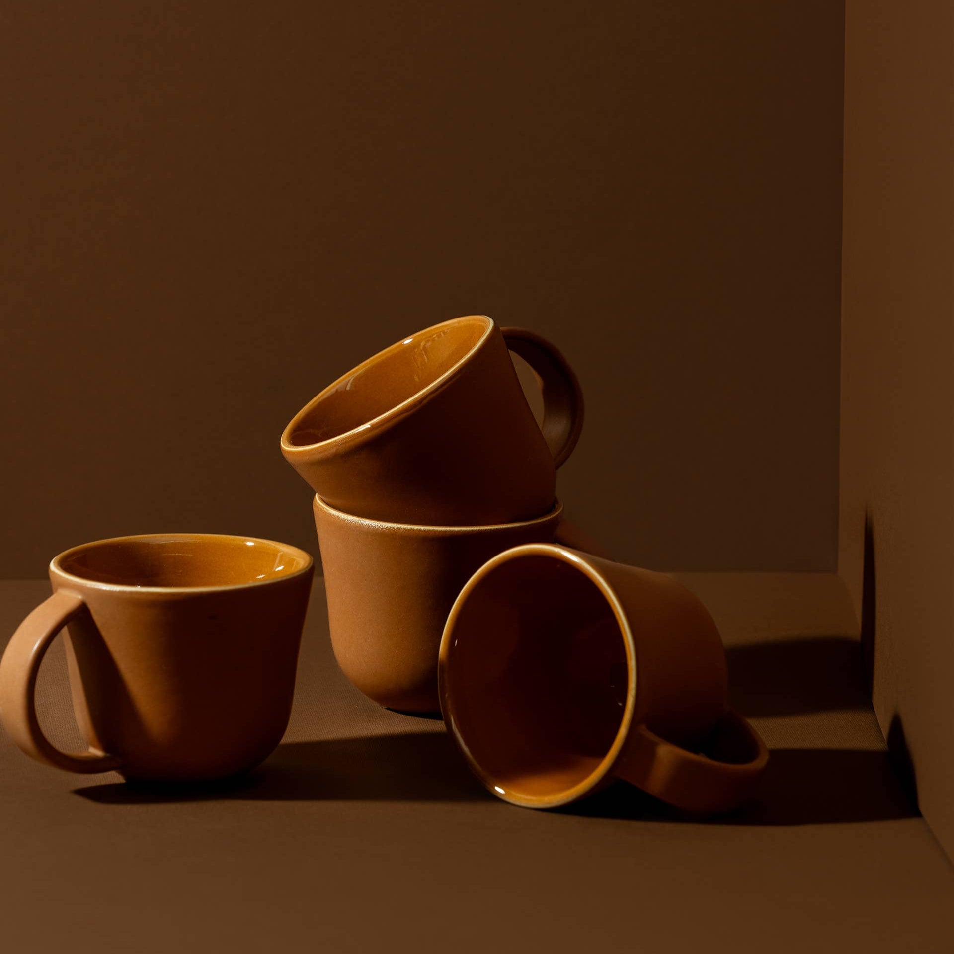 Osun Coffee Mug | Matte Terracotta / Shiny Terracotta