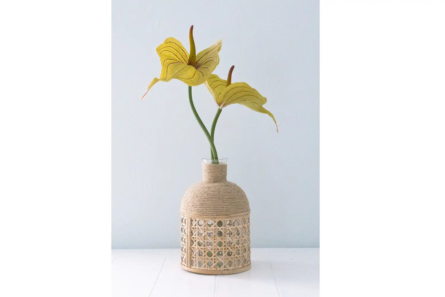 Cane Wicker + Seagrass Vase