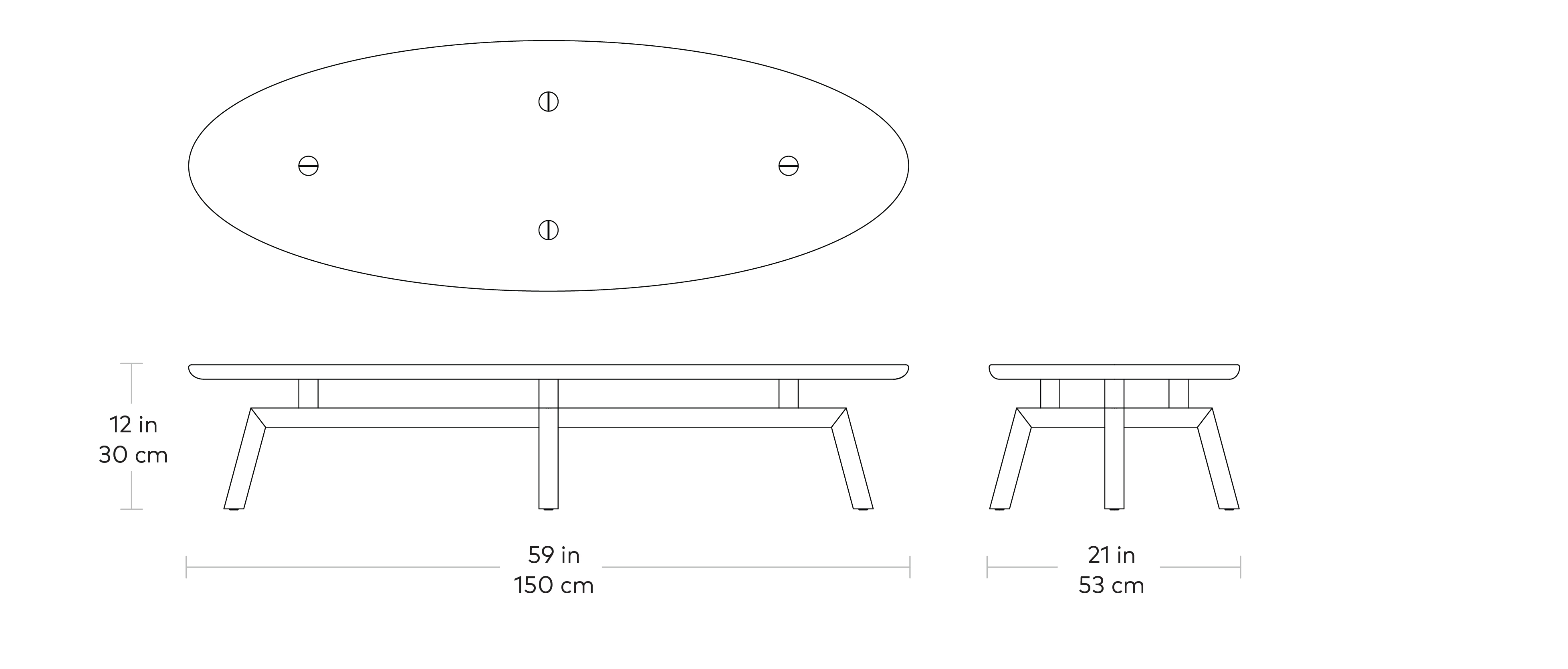 Solana Oval Coffee Table | Floor Sample