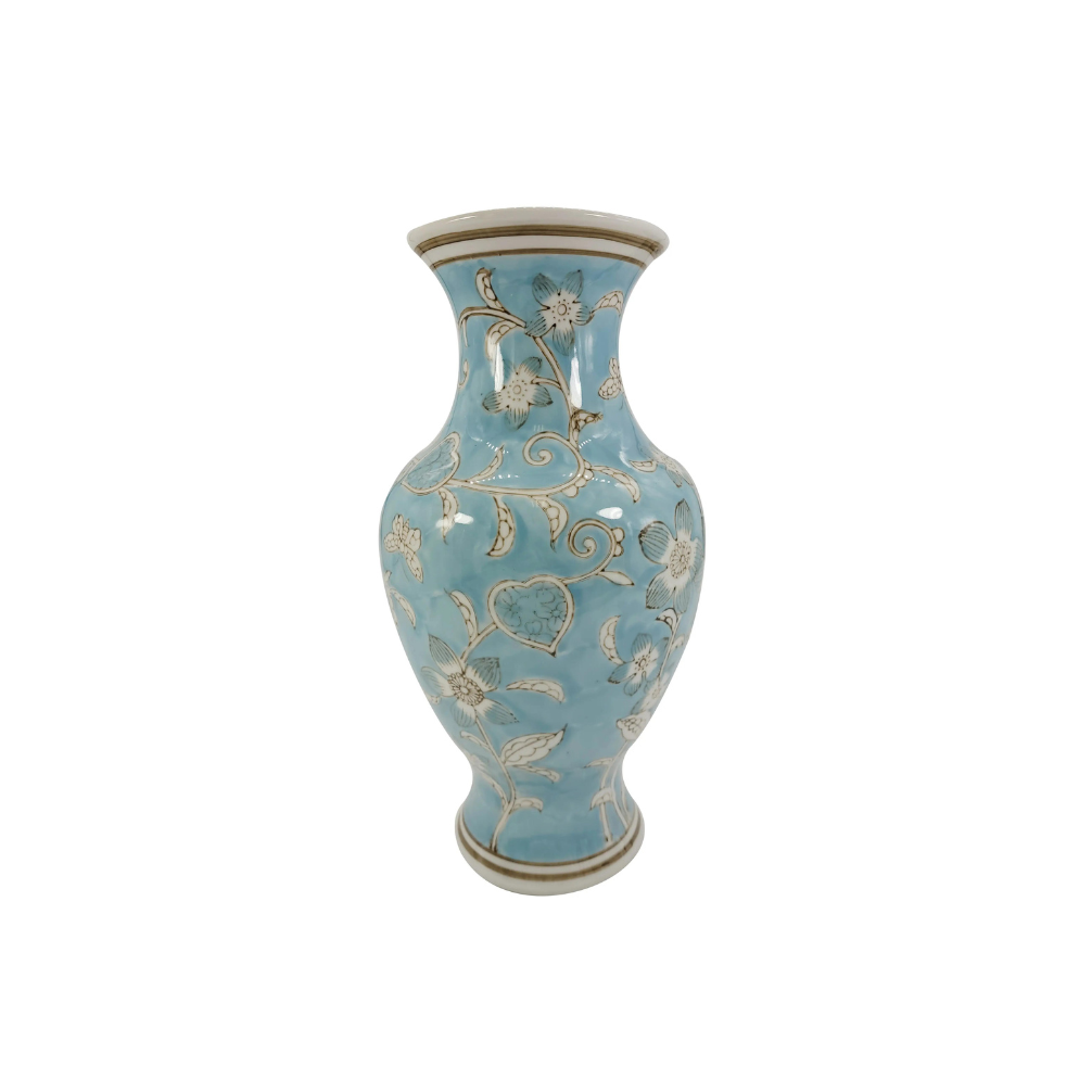 Light Blue & White Chinoiserie Vase