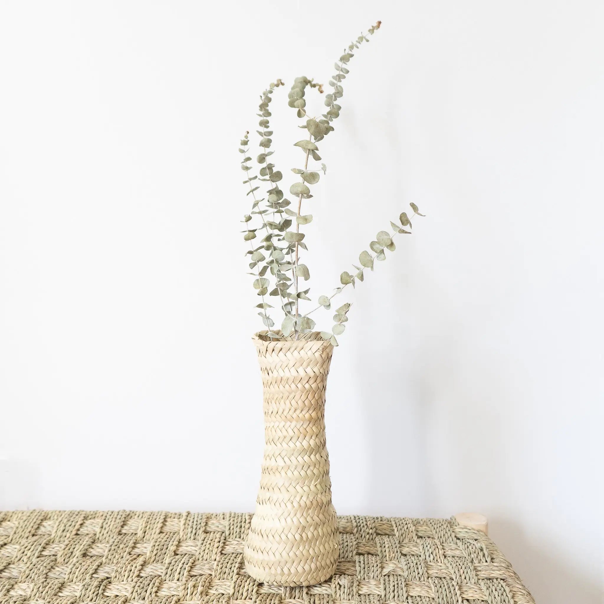 Handmade Straw Decorative Vase | Small