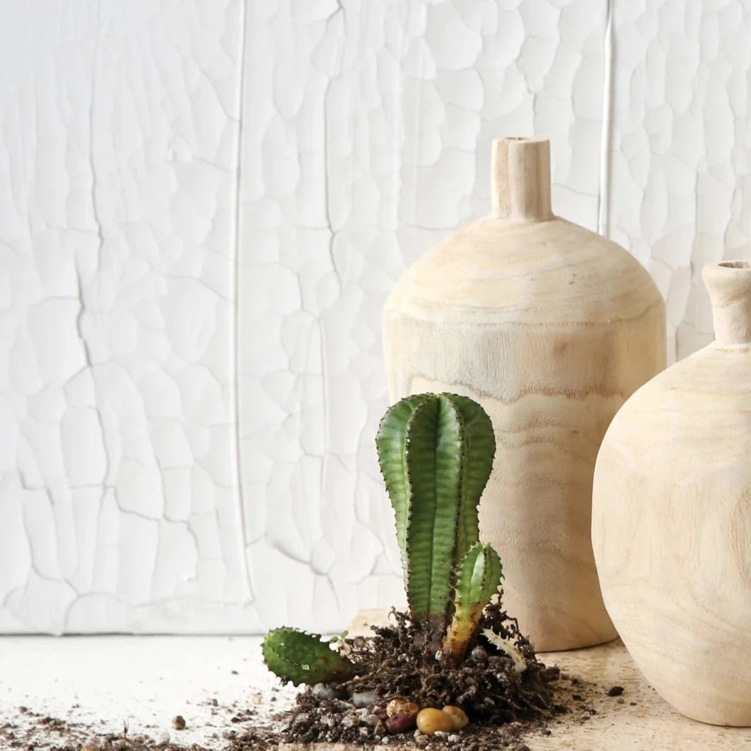 Paulownia Wood Vase | Medium Natural