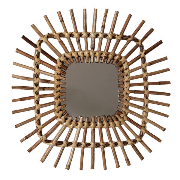 Bohemian Rattan Mirror