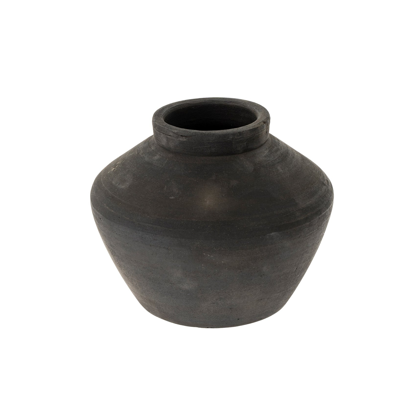 Balkan Black Terracotta Pot