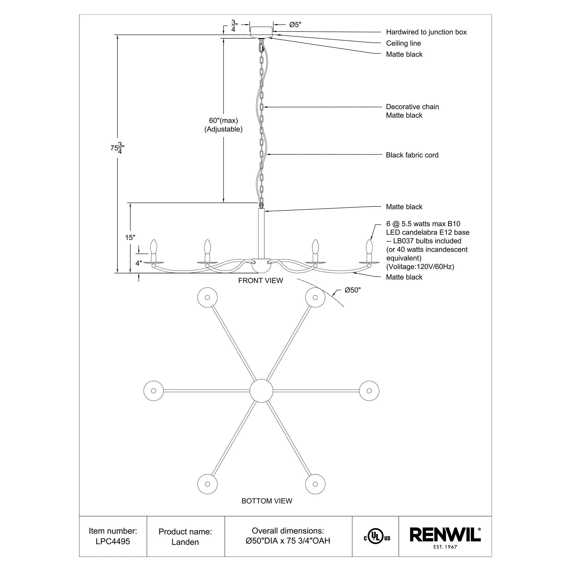 Landen Ceiling Fixture