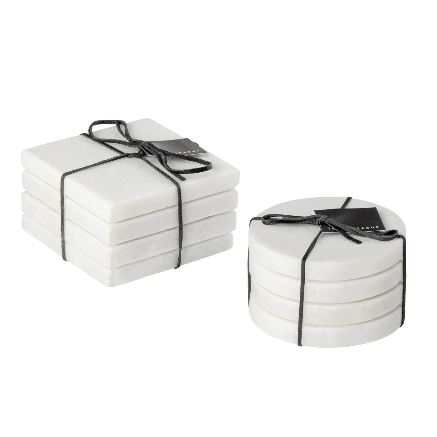 Marble 4 Piece Round Coaster Set