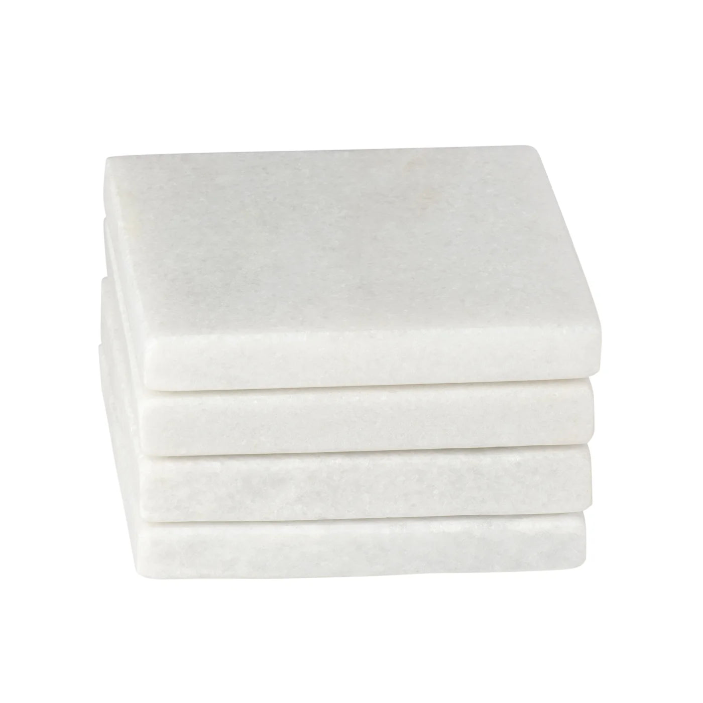 Marble 4 Piece Square Coaster Set