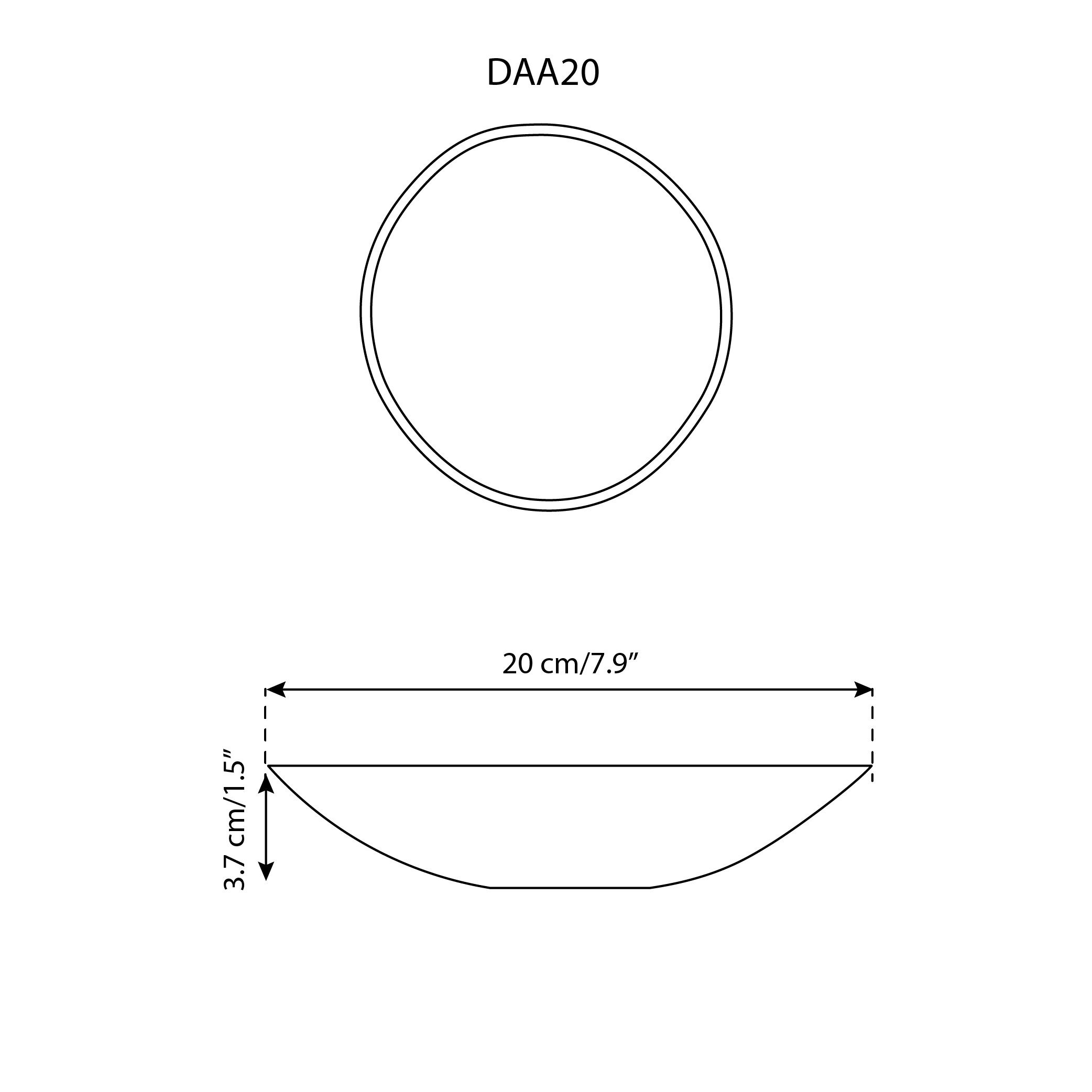 Dadasi Dessert Plate | Matte Black