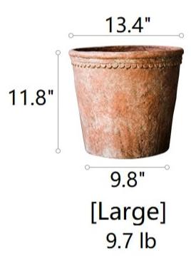 Large Terracotta Red Concrete Planter Pot