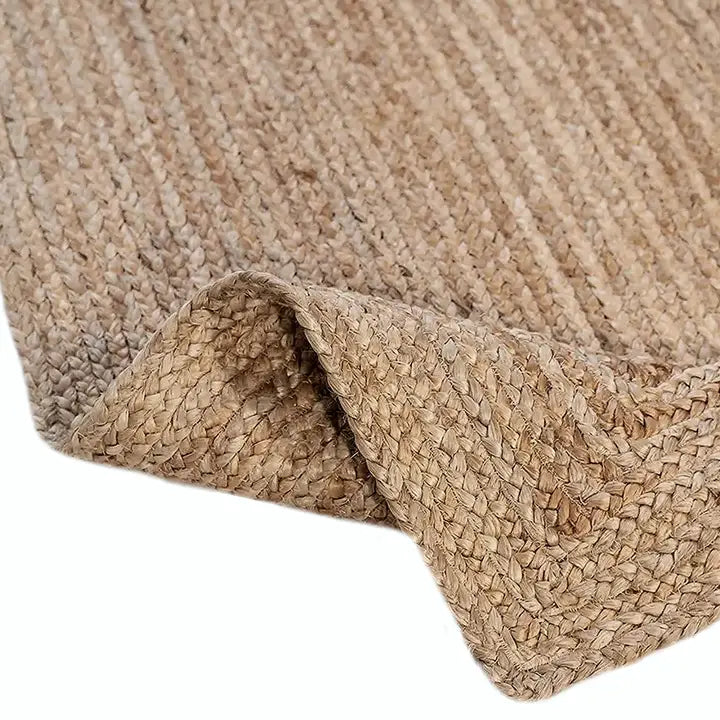 Beige Jute Braided Area Rug