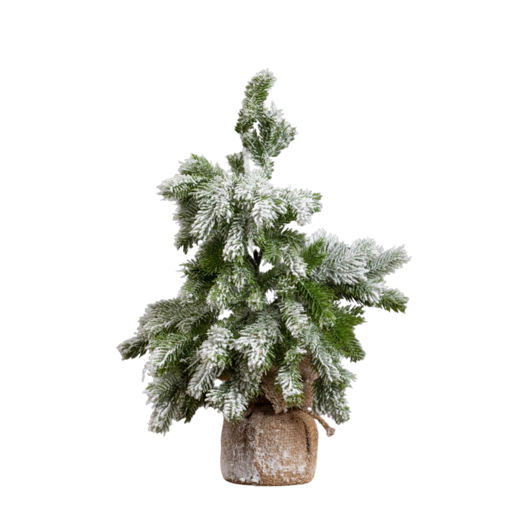 Snowy Tree with Burlap Base | 16.5"