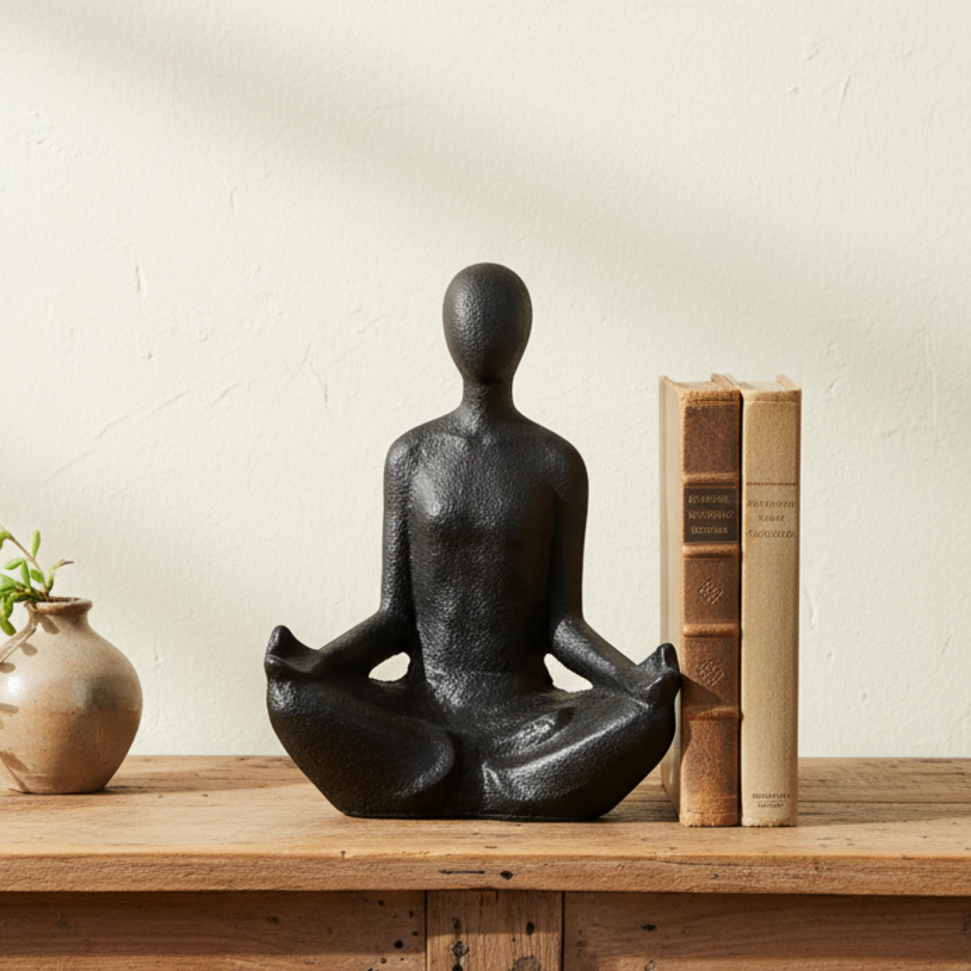 Cast Iron Yoga Figure Bookend