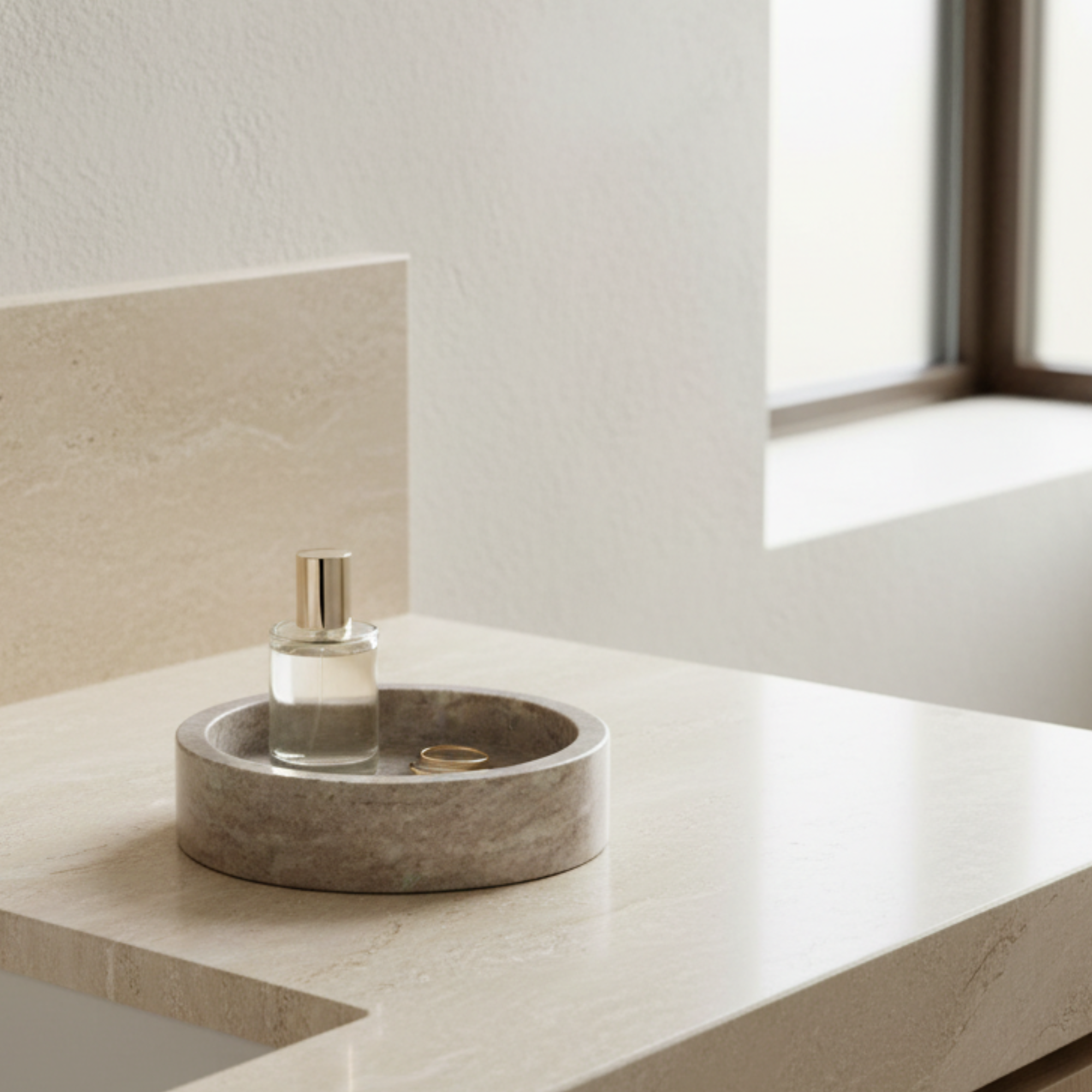 Round Marble Tray