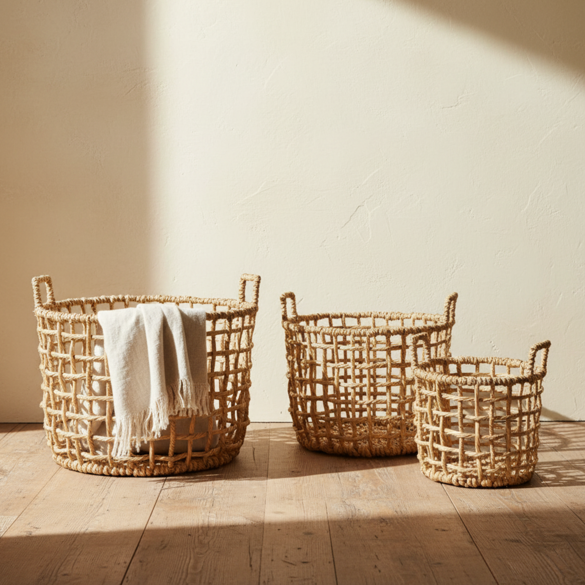 Natural Cua Dai Baskets | 3 Sizes