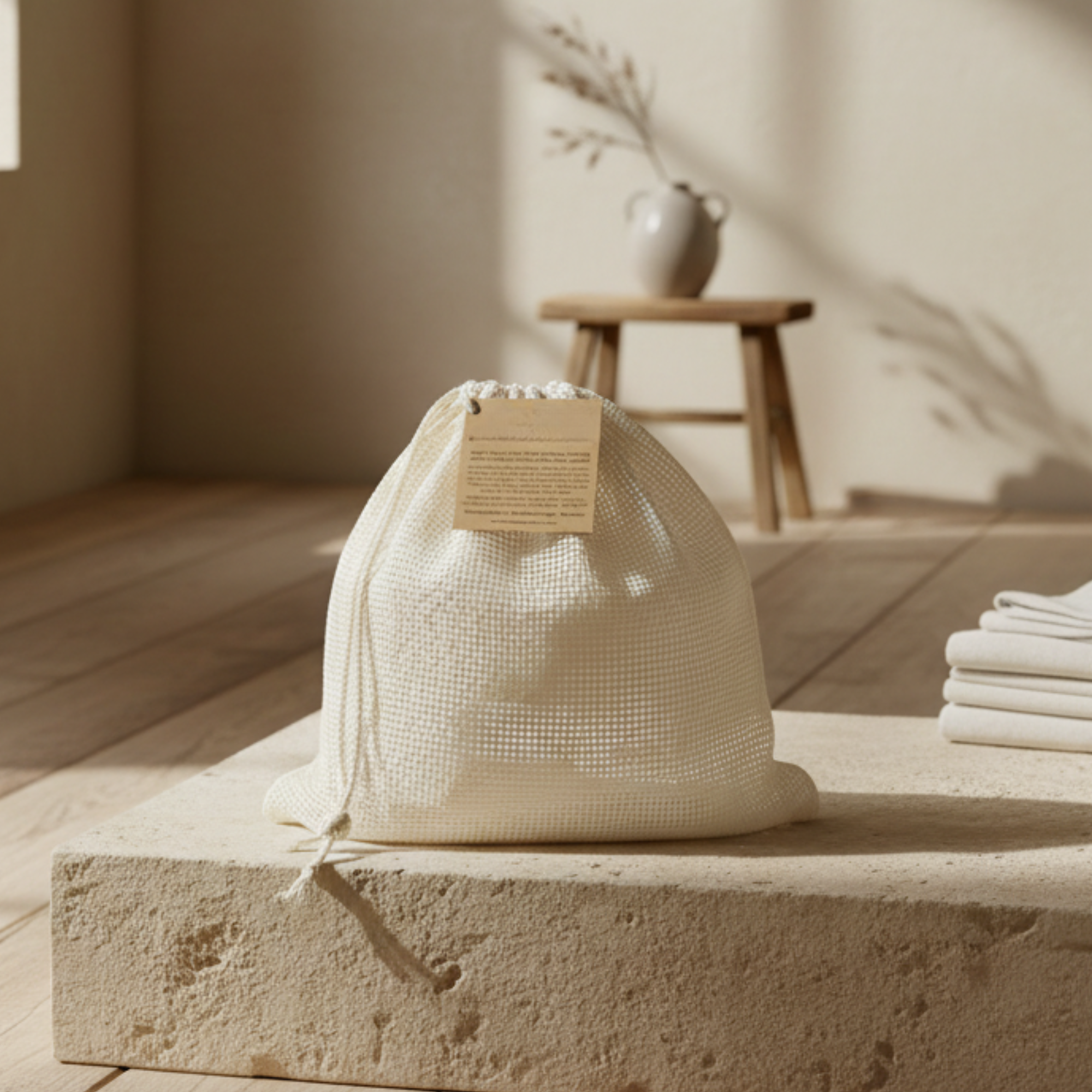 Organic Cotton Mesh Laundry Bag