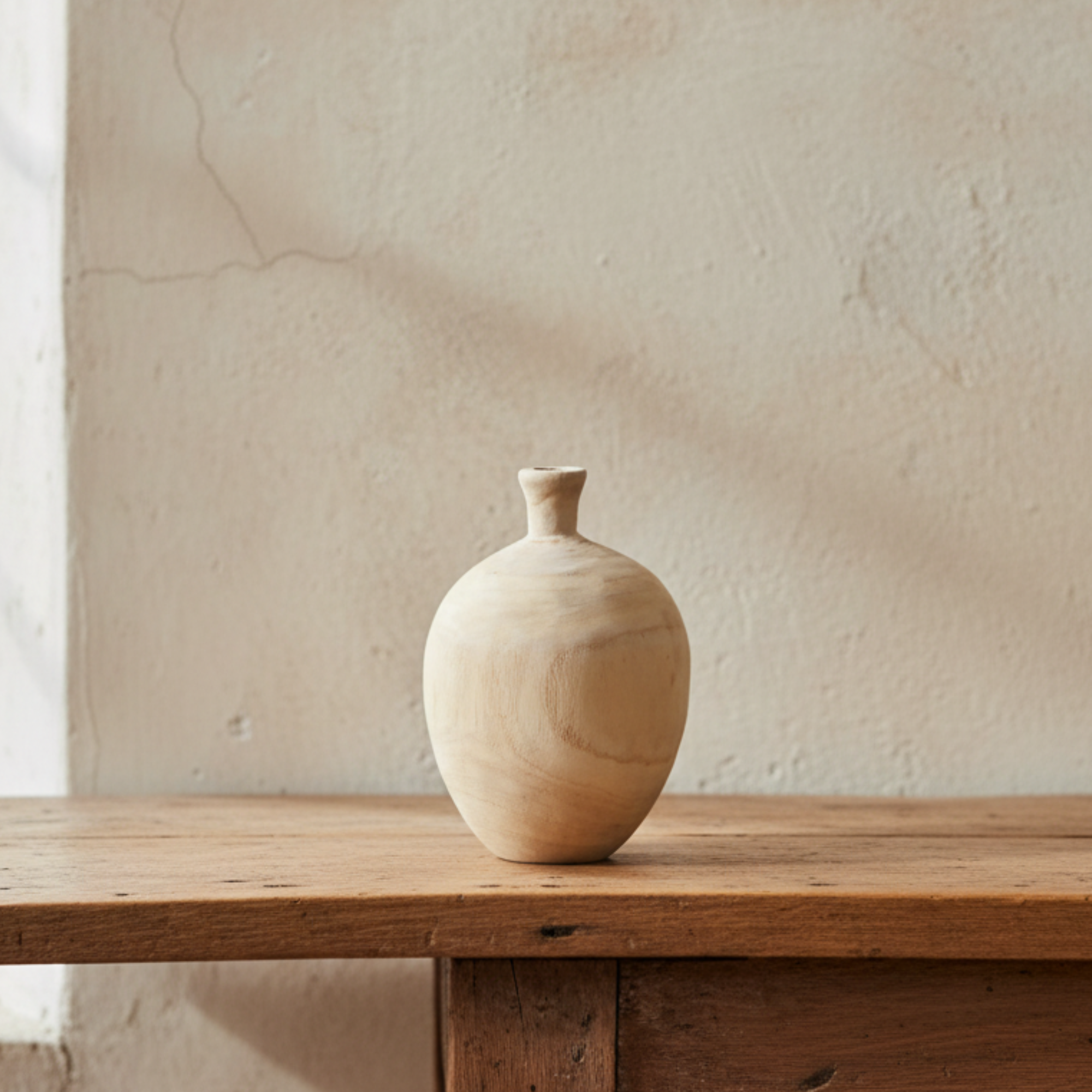 Paulownia Wood Vase | Small Natural