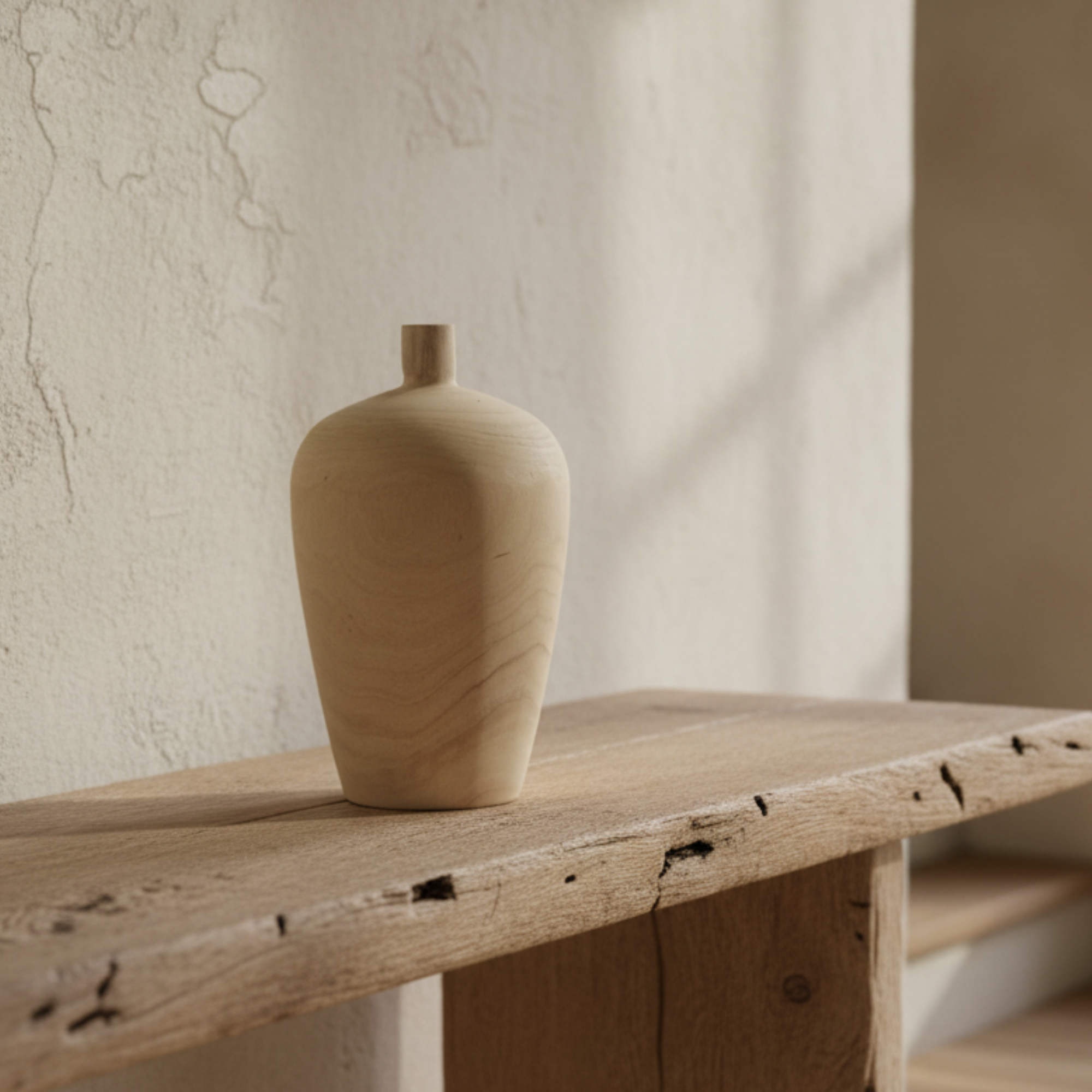 Paulownia Wood Vase | Medium Natural