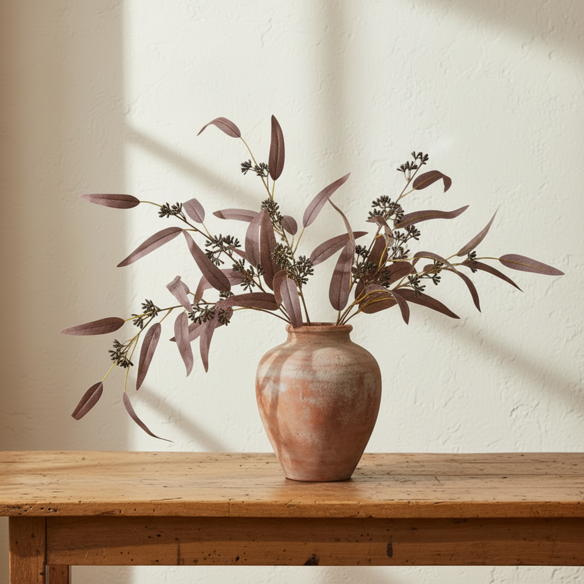 Wispy Seeded Eucalyptus Stem | Plum