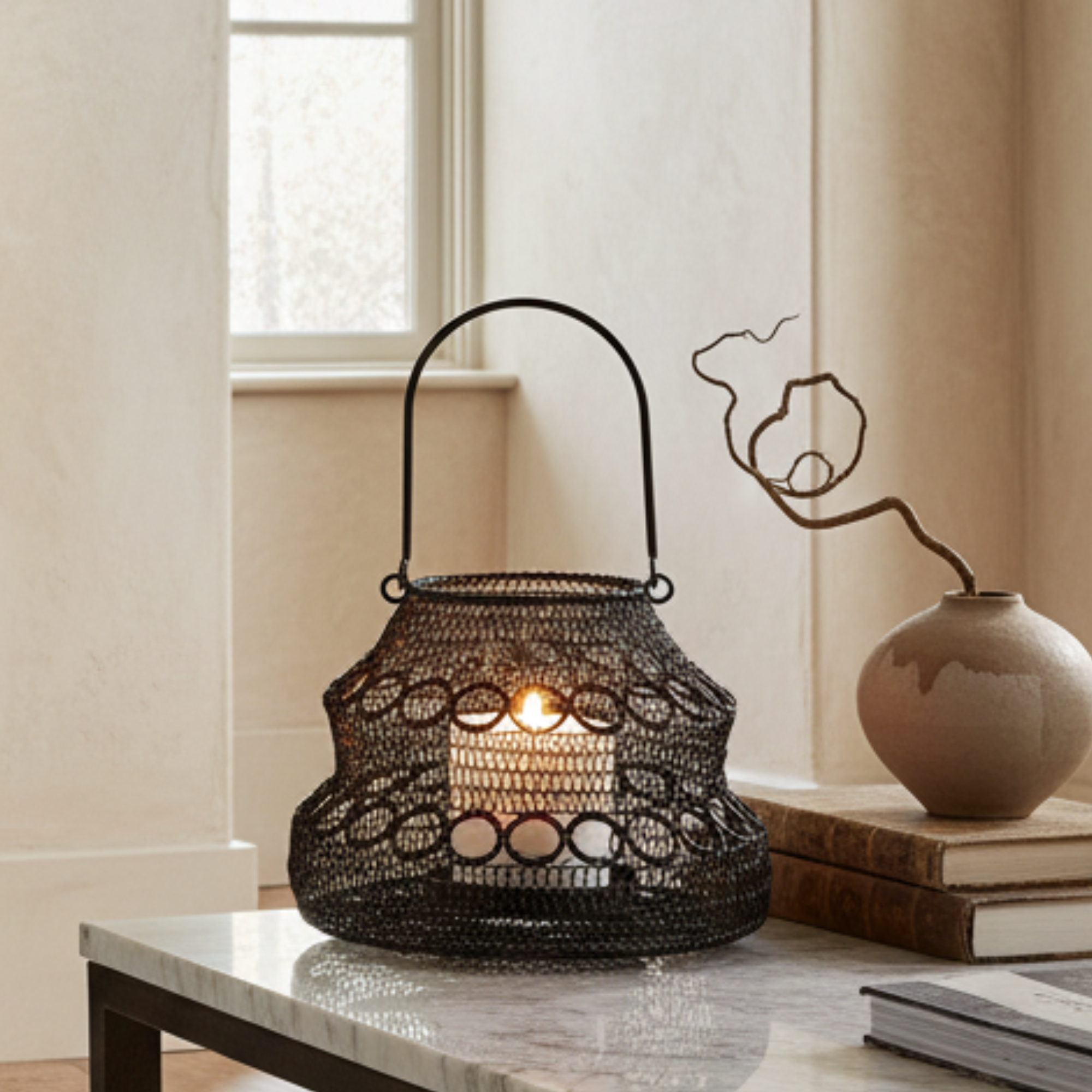 Wonderland Wire Lantern | Small | Black