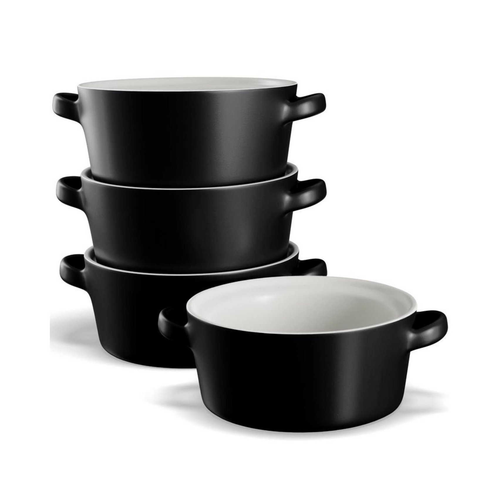 Kook Black Ceramic Stackable Soup Bowl | 23.6 oz