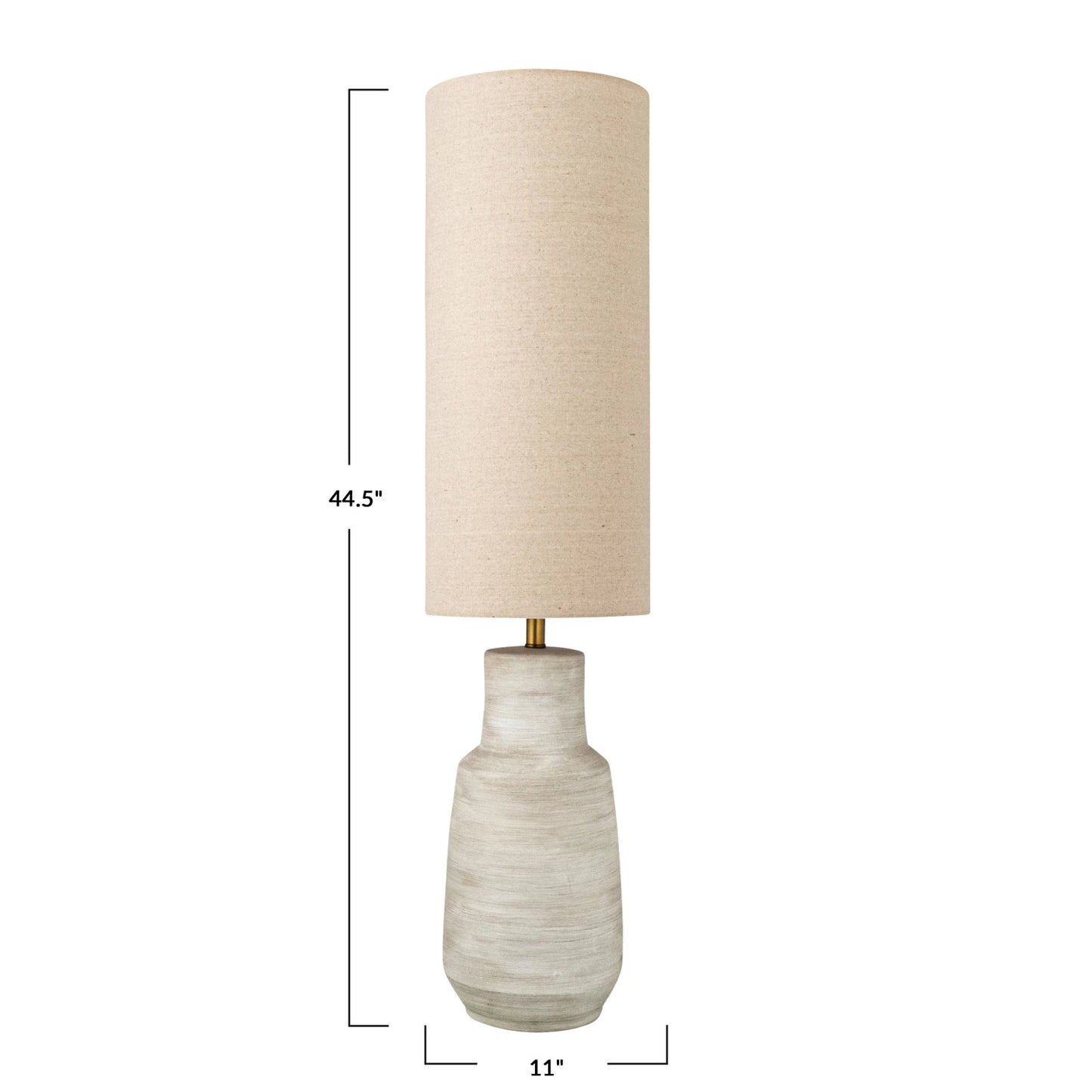 Ceramic Floor Lamp | Linen Shade