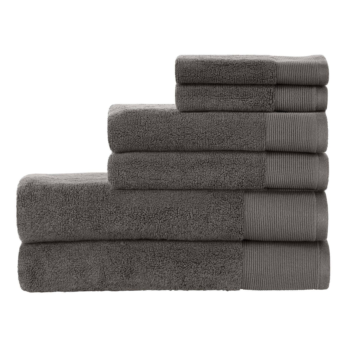 Charcoal 6Pc Towel Set | Nate Home by Nate Berkus