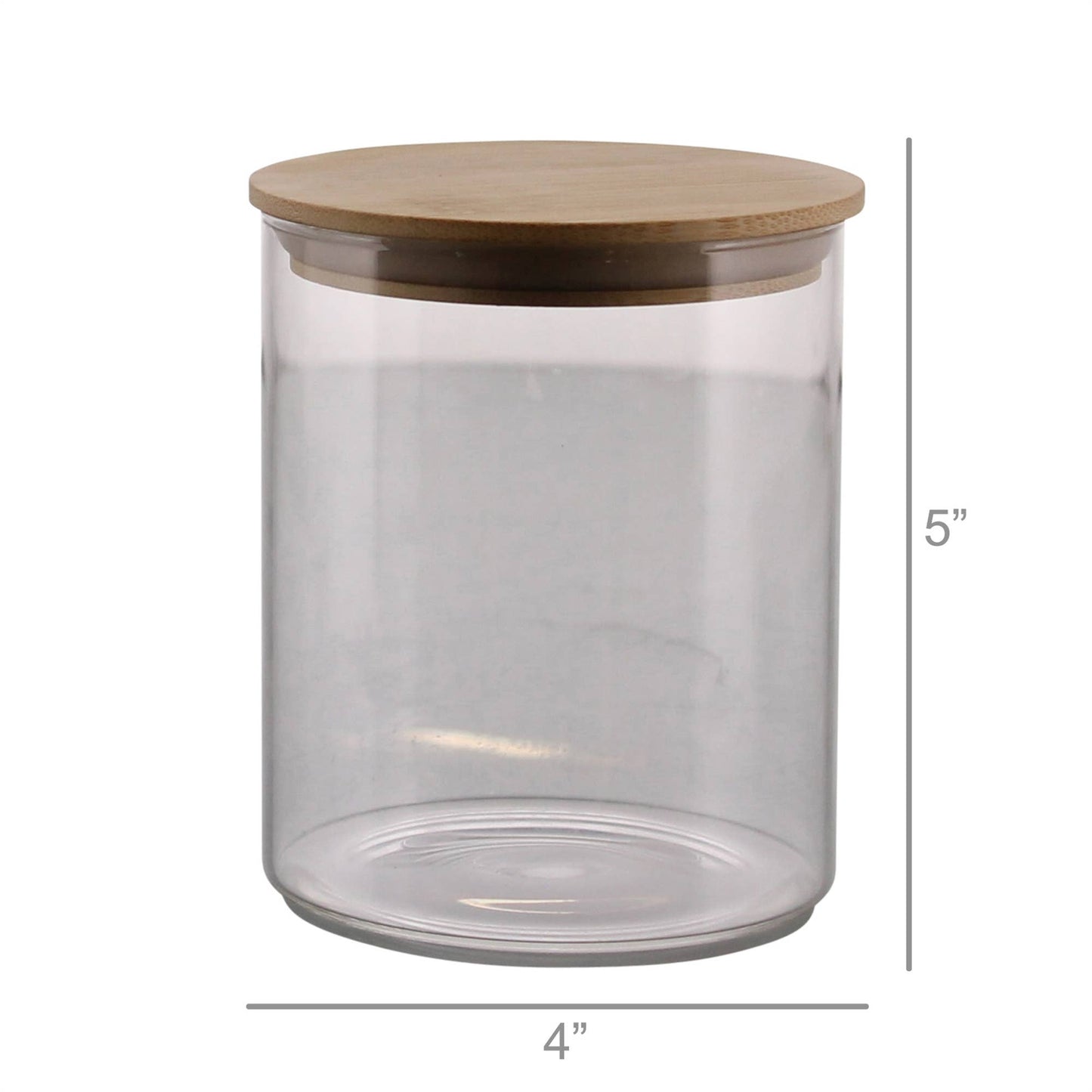 Finn Canister Medium | Glass with Wood Lid