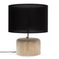 Teak Wood Table Lamp | Natural Black