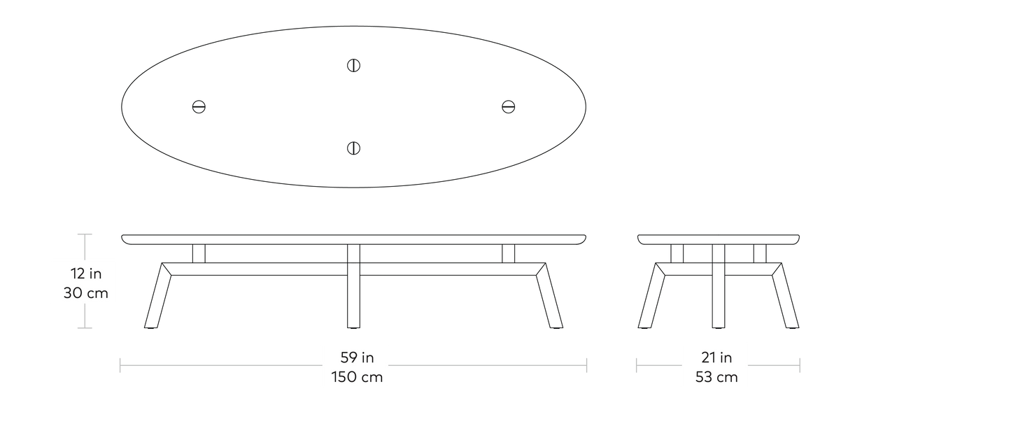 Solana Oval Coffee Table | Floor Model