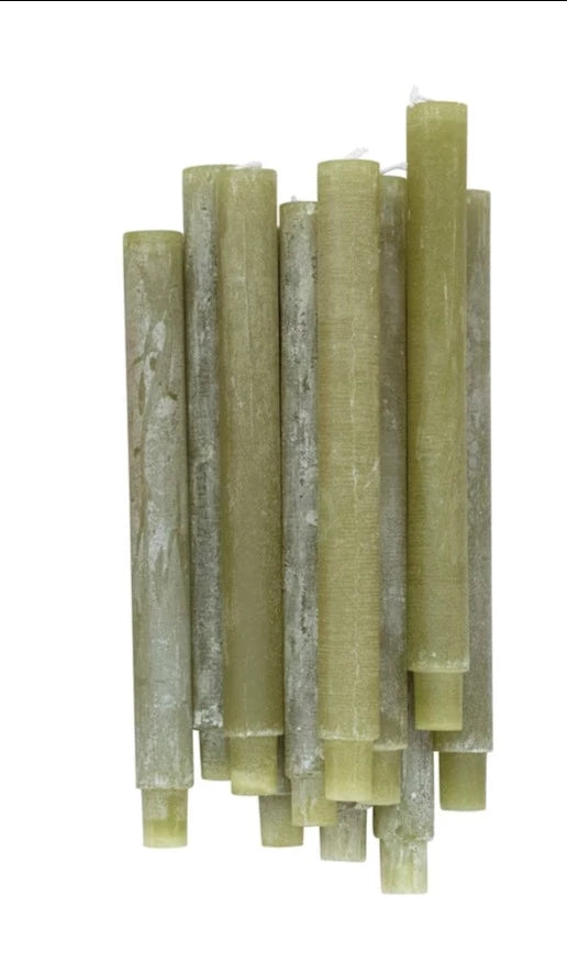 Unscented Taper Candles | Green