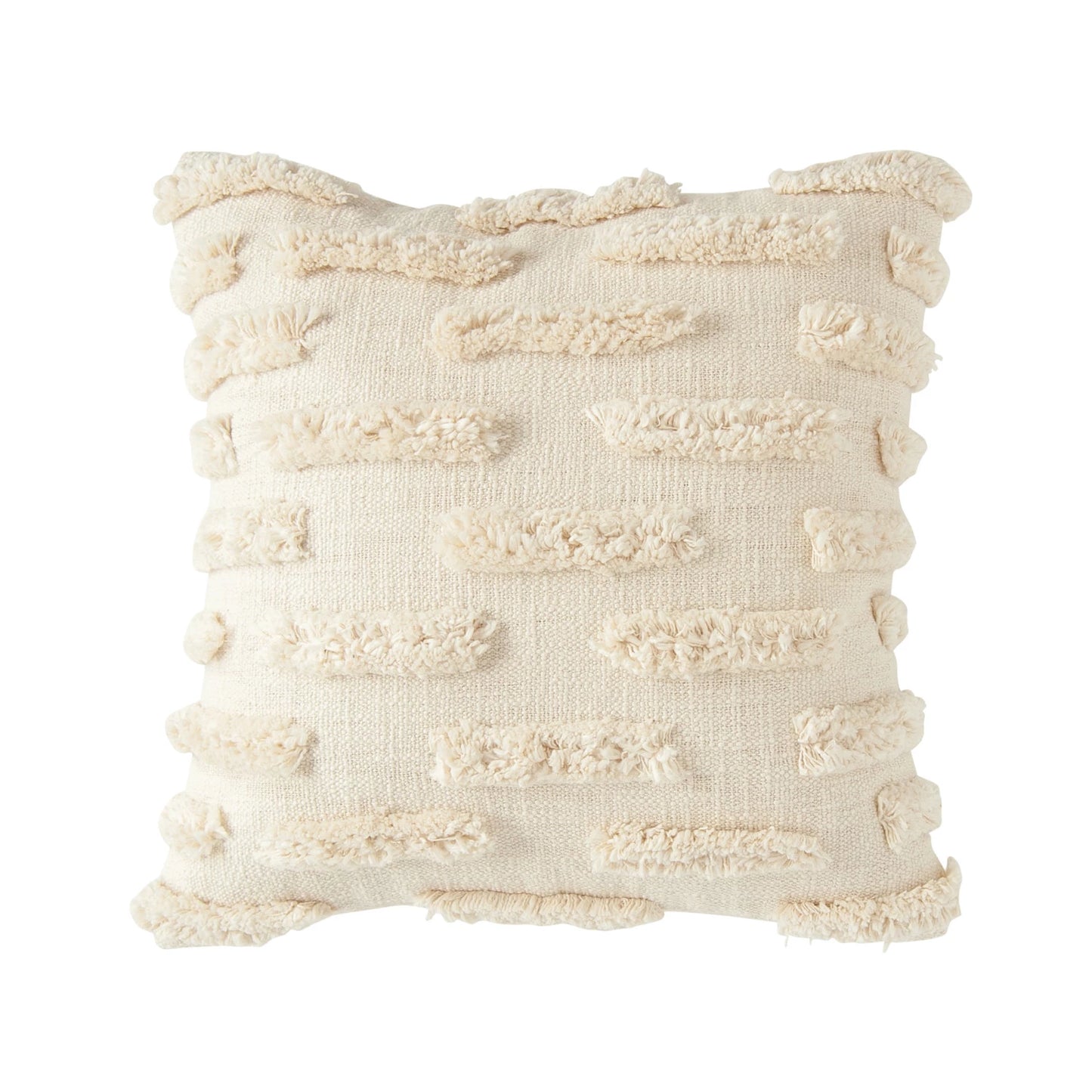 Square Woven Tufted Pillow | Cream