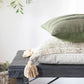 Square Woven Pleated Pillow | Green